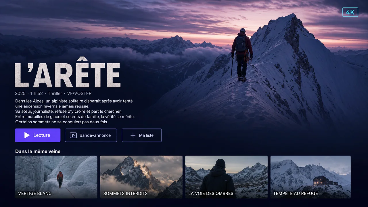 Fiche détaillée d'une série dans Atlas Pro ONTV
