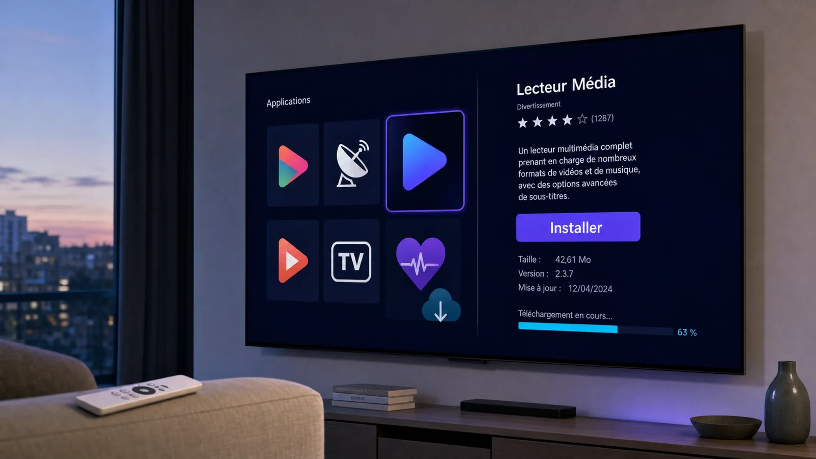 Atlas Pro ONTV sur une Smart TV Samsung ou LG